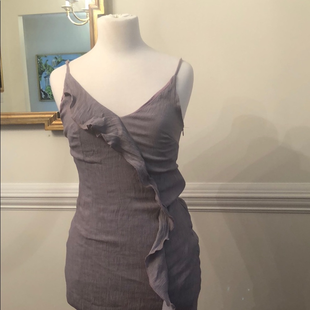 Purple ruffle dress